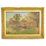 W MOSS; oil on canvas, landscape, signed and dated 1906 lower right, 50 x 75cm, in gilt frame.
