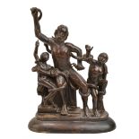 A late 18th/early 19th century Grand Tour limewood carving of Laocoon and His Sons after the Greek