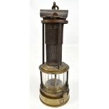 A late 19th century five bar Clanny-type miner's safety lamp in the style of Joseph Cooke of