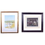 M ANKER; two watercolours including 'Beach Near Les Moutiers', signed lower right, 33 x 25cm, each
