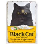 An original advertising enamelled sign 'Black Cat Pure Matured Virginia Cigarettes, Carreras Ltd