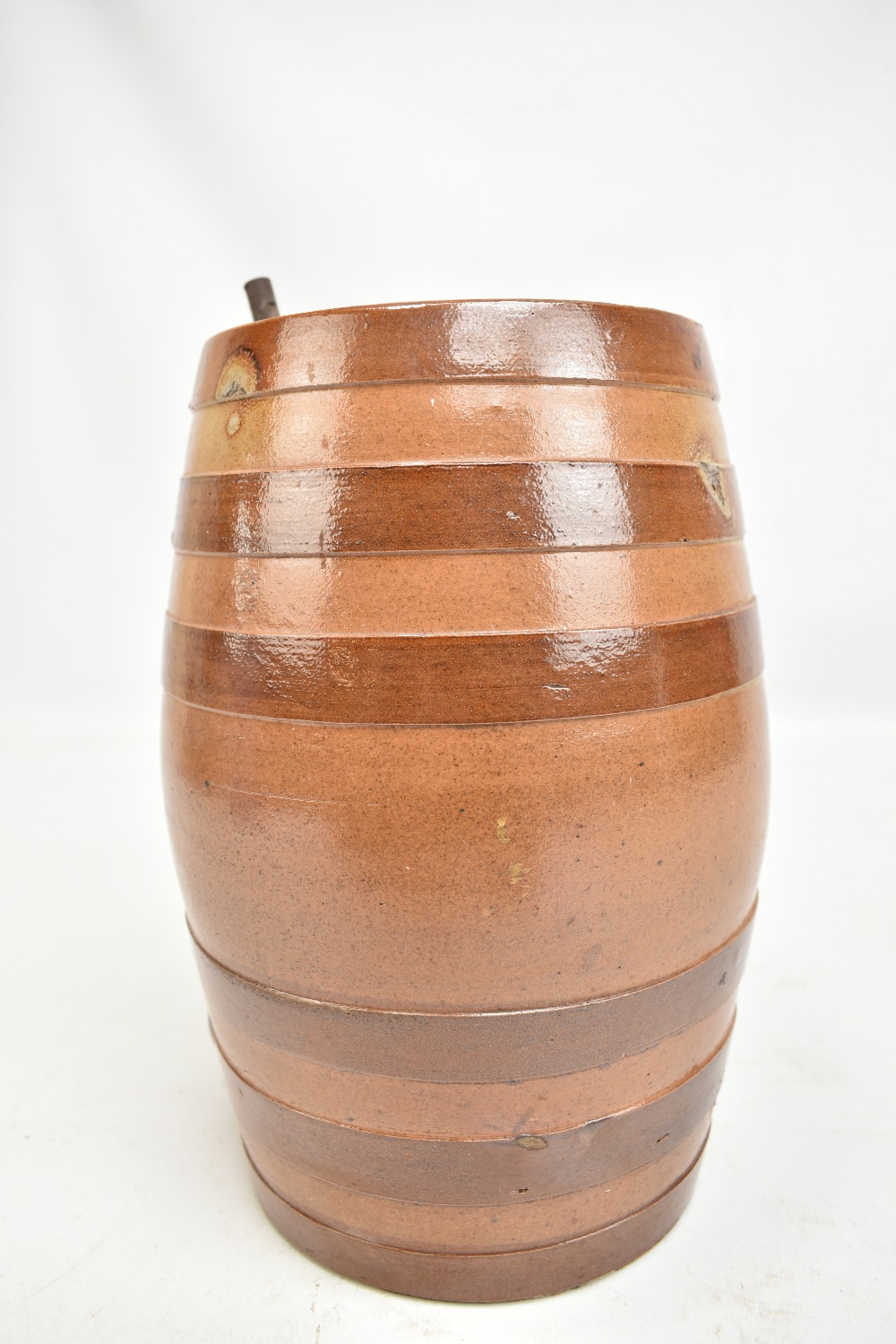 A late 19th/early 20th century stoneware one gallon barrel, height 27cm. - Bild 2 aus 6