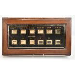 A Victorian mahogany cased room call indicator, 29 x 53cm.Additional InformationNot tested, no