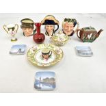 ROYAL DOULTON; three large sized character jugs to include Bacchus, Lord Nelson, and further