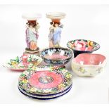 MALING; a group of tableware including 'Azalea' and 'Clematis' examples with further similar,