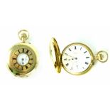 A gentlemen's 18ct gold half hunter pocket crown wind watch by Beaver, Chronometer Maker,