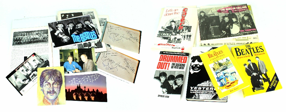 A quantity of books relating to The Beatles and other related ephemera including magazines,