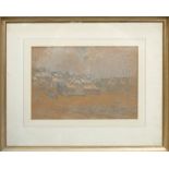 JAMES SIMPSON ALDERSON (1856-1948); pastel, scene of Robin Hood's Bay, signed, 12 x 22cm,