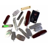 Mixed collection of seventeen pocket pen knives including some advertising examples (17).