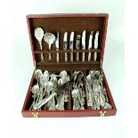 A quantity of silver-plated flatware from various makers including Harts, Atkinson Bros, etc.