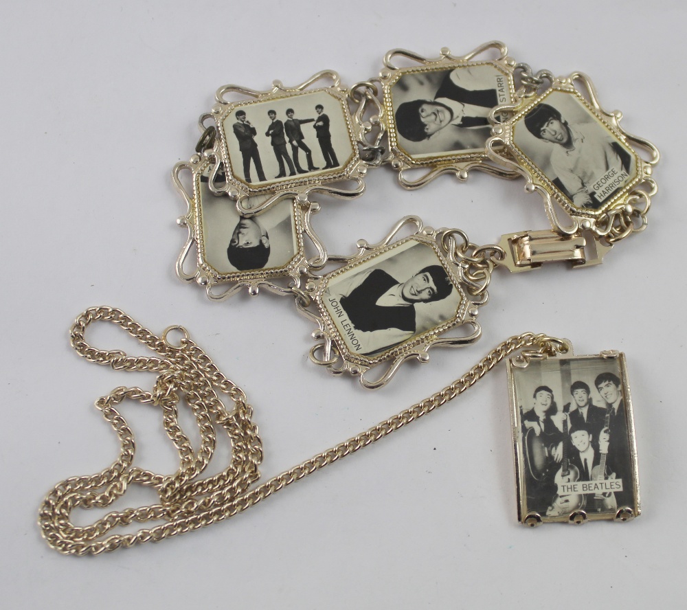 The Beatles; a vintage necklace with 'The Beatles' photo to the pendant,