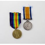 A pair of WWI medals awarded to Private C.