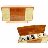 A retro radiogram and records.