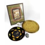 A quantity of Middle Eastern and Oriental collectibles to include a Persian-style painting