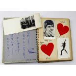 George Harrison; a scrapbook featuring black and white photographs,