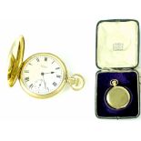 Waltham Mass; an 18ct gold full hunter pocket watch,