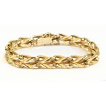 A 9ct yellow gold rope twist fancy bracelet, length 21.5cm, approx 19g.Additional InformationGeneral