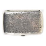 WILLIAM HENRY SPARROW; an Edwardian hallmarked silver cigarette case of rounded rectangular form