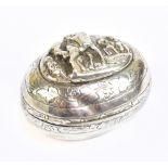 FREDERICK MARSON; a Victorian hallmarked silver vinaigrette of oval form, the cover with cast