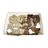 A large quantity of assorted Victorian and later coinage including approx 128x George VI 2