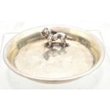 COHEN & CHARLES; a George V hallmarked silver novelty pin cushion modelled in the form of a