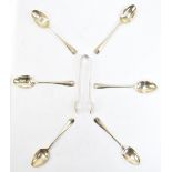 COOPER BROTHERS & SONS; a cased set of six George V hallmarked silver teaspoons and later pair of