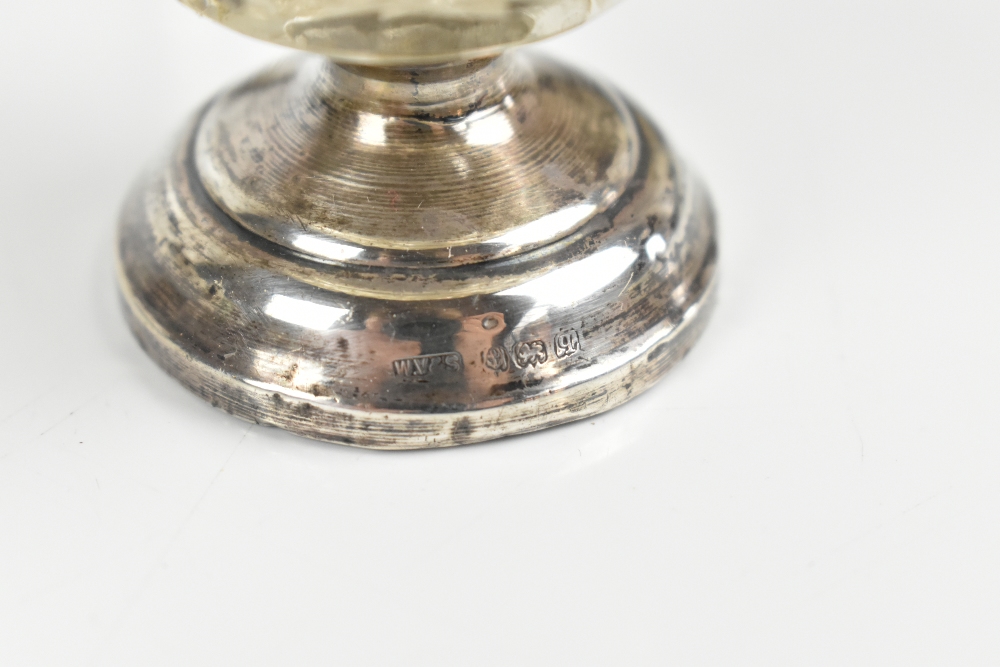 A group of late 19th/early 20th century hallmarked silver mounted and topped items including mustard - Image 5 of 22