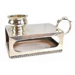 GEORGE NATHAN & RIDLEY HAYES; a Victorian hallmarked silver candle/match box holder, with cast