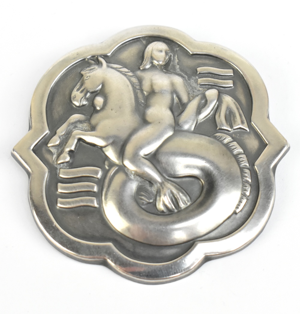 GEORG JENSEN; a seahorse silver brooch, circa 1933-1941, designed by Arno Malinowski, no.277 and