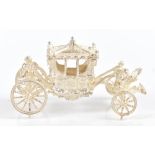 TOYE, KENNING & SPENCER; an Elizabeth II hallmarked silver model of the royal stagecoach, Birmingham