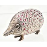 SYDNEY & CO; an Edward VII hallmarked silver novelty pin cushion modelled in the form of a hedgehog,