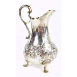GEORGE THOMAS FOX & GEORGE FOX; an early Victorian hallmarked silver cream jug with embossed