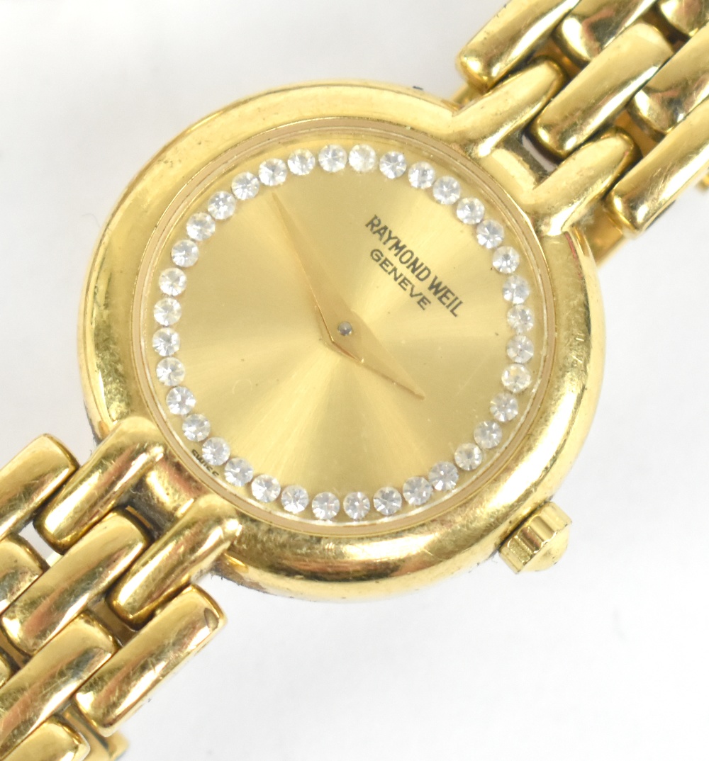 CARAVELLE; a lady's vintage 9ct yellow gold wristwatch with horse shoe shaped pierced bracelet, - Image 3 of 3