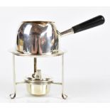 HUKIN & HEATH; an Edward VII hallmarked silver brandy warmer on stand, London 1905, height 11cm,