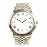 RAYMOND WEIL; a gentleman's stainless steel quartz wristwatch, the circular dial set with Roman