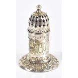 HENRY WILLIAM CURRY; a novelty hallmarked silver pepperette modelled in the form of a light house