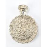 J H WORRALL SON & CO LTD; an Edward VII hallmarked silver repoussé foliate decorated circular