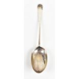 WILLIAM TAYLOR; a George III hallmarked silver basting spoon, Edinburgh 1763 (possibly), length