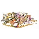 A quantity of assorted costume jewellery.