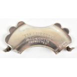 HENRY JAMES PUPER; a Victorian novelty hallmarked silver 'lippette' moustache clip, Birmingham