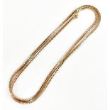A 9ct yellow gold chain, length 61cm, approx 12.9g.