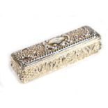 HENRY WILLIAMSON LTD; an Edwardian hallmarked silver needle case of rounded rectangular form, with