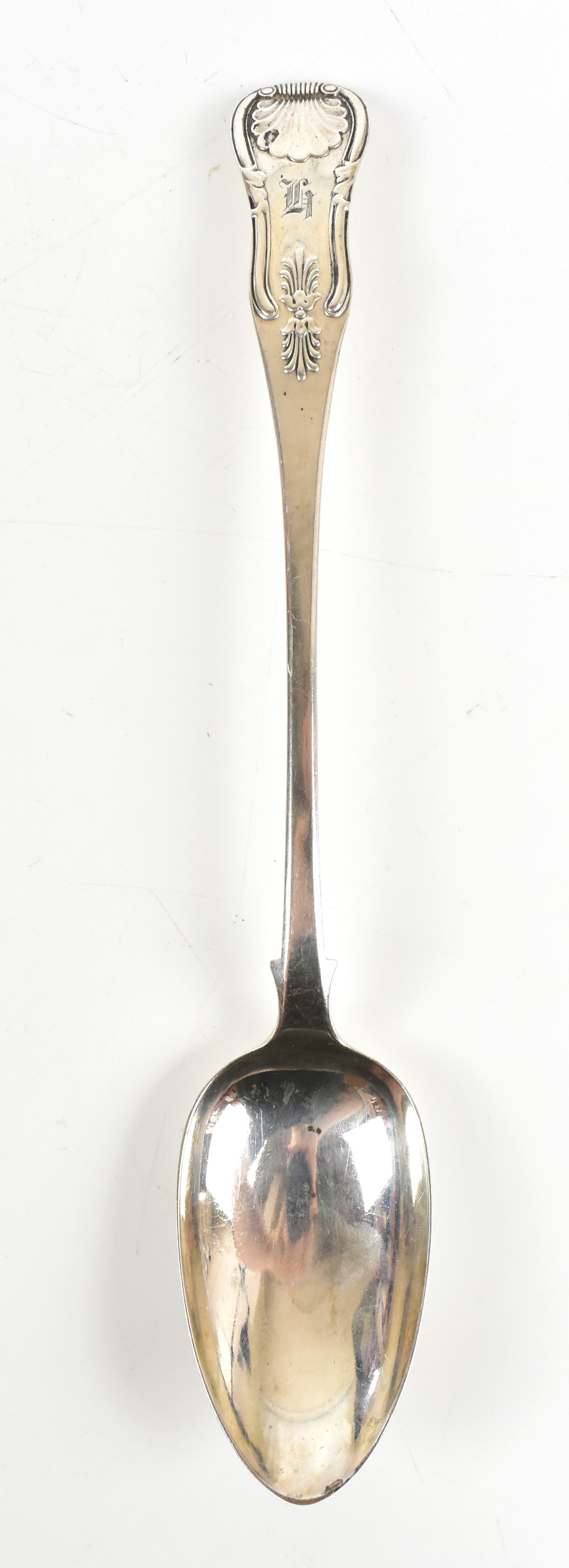 R & R KEAY; a Victorian hallmarked silver basting spoon decorated in the King's pattern, Edinburgh