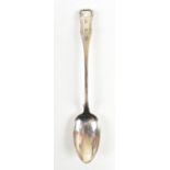 R & R KEAY; a Victorian hallmarked silver basting spoon decorated in the King's pattern, Edinburgh