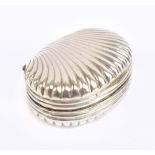 MATTHEW LINWOOD; a George III hallmarked silver vinaigrette in the form of a shell with cast detail,