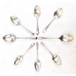 VINER'S LTD; a pair of George VI hallmarked silver tablespoons of plain form, Sheffield 1937, with a