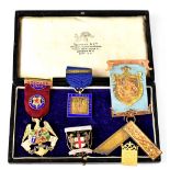 Masonic jewels including a 15ct gold jewel for Unity 613 (Southport) presented to Bro F Read,