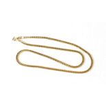 A 9ct gold flat herringbone necklace, length 40cm, approx 7.4g.