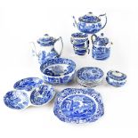 A quantity of Copeland Spode Italian pattern tea ware etc including teapot, coffee pot,