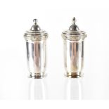 An Elizabeth II hallmarked silver Boodle & Dunthorne cased cruet, salt and pepper, Irish Silver Ltd,